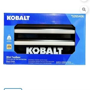 Kobalt Mini Toolbox - Black with Silver Trim